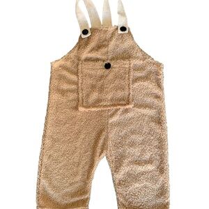 Cozy Tan Kids Overalls